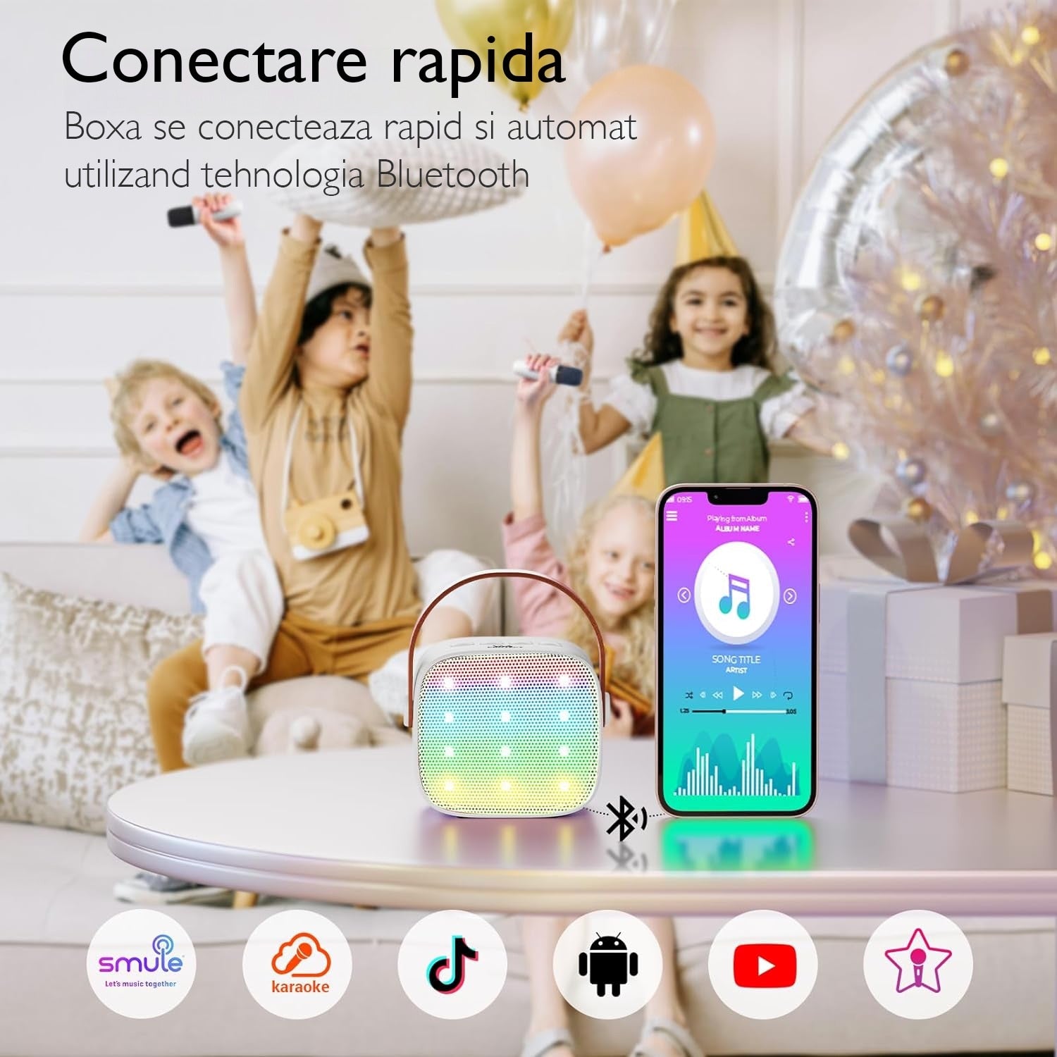 Microfon Karaoke si Boxa KidProtect Magic Voice Microfon Karaoke si Boxa KidProtect Magic Voice